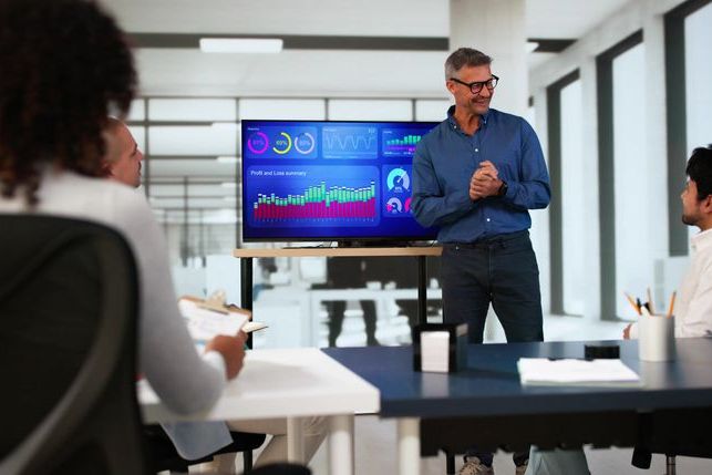 Financial Financial KPI Dashboard Meeting In Boardroom