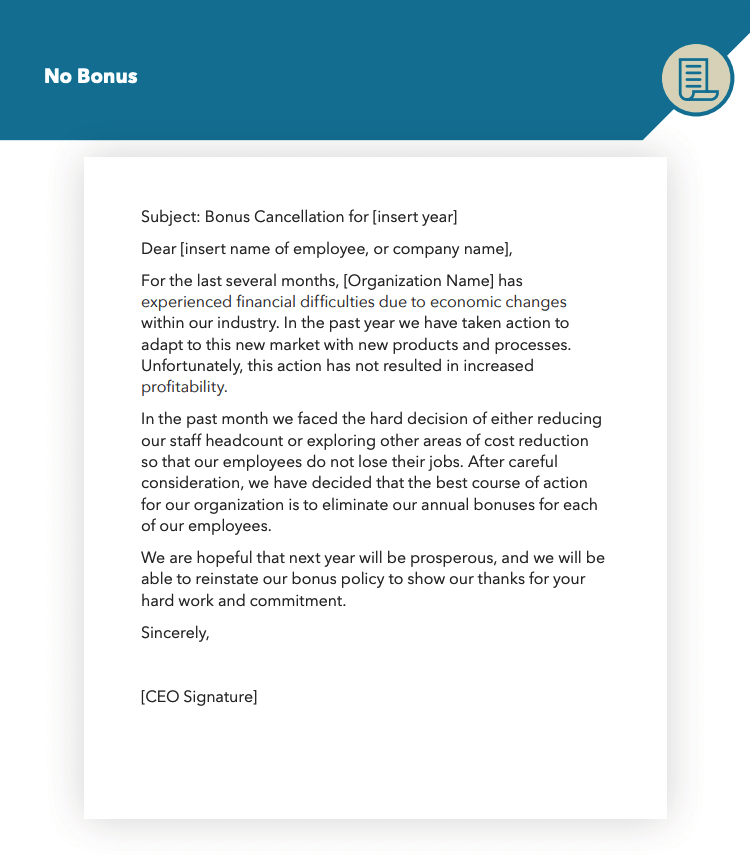 How To Write A Bonus Cancellation Letter Careerminds