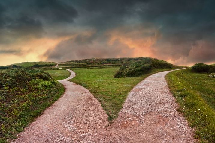 One path leading into two different directions