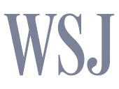 WSJ logo featuring large serif letters in gray on a transparent background.