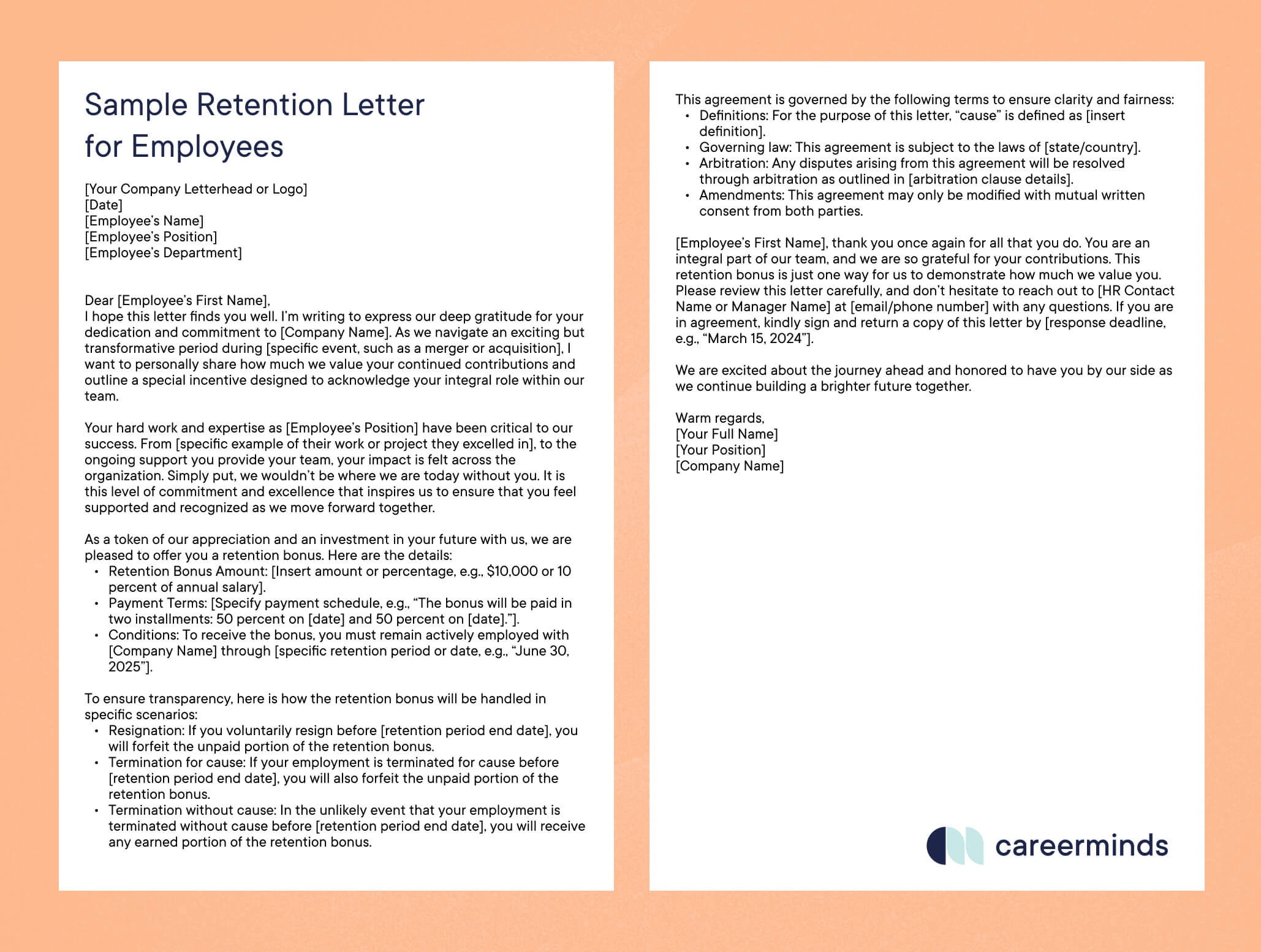 Sample retention letter for employees